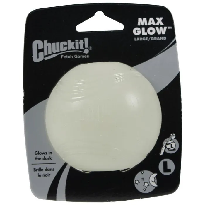 Chuckit Max Glow Ball White Lg
