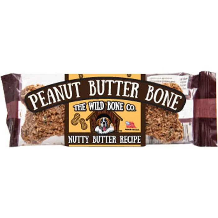 The Wild Bone Co Dog Grain Free Nutty Butter Peanut Butter Bone 1 Oz
