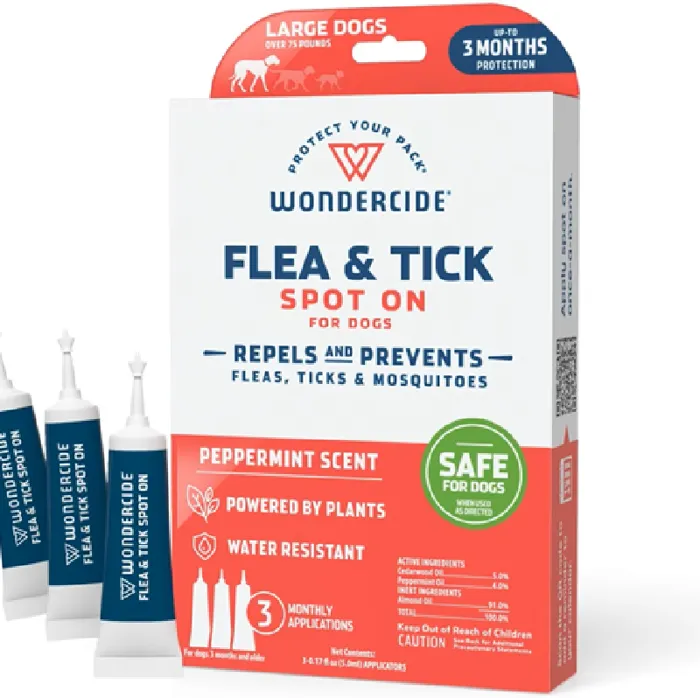 Wondercide Flea Tick Spot On For Dogs Large Peppermint