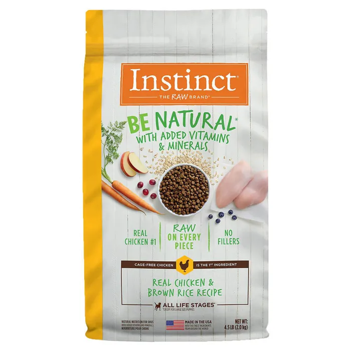 Instinct Be Natural Chicken & Brown Rice Recipe Dry Dog Food 4.5-lb